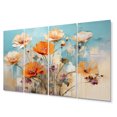 thumbnail image 2 of Designart "Tangerine Azure Cactus Depiction" Floral Art Living Room Set, 2 of 5
