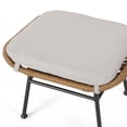 thumbnail image 6 of Noble House Avalyn Indoor Modern Boho Wicker Chat Set with Ottomans, Light Brown, Beige, and Black, 6 of 10