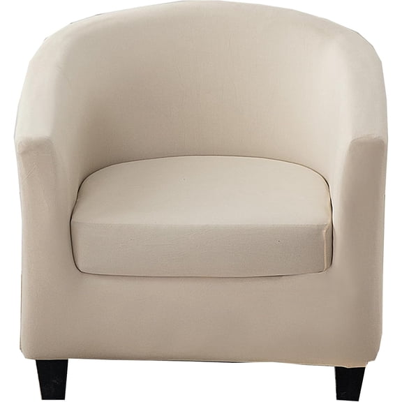 2 Piece Club Chair Cover Stretch Barrel Armchair Slipcover with Arm