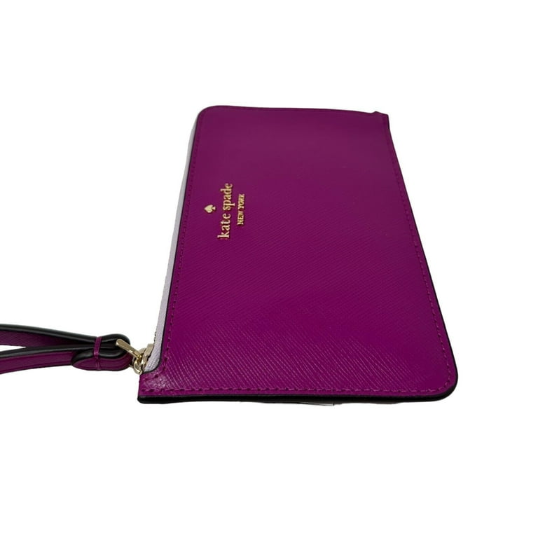 Kate Spade Lucy Bicolor Small L Zip Wristlet Baja Rose