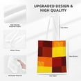 thumbnail image 4 of YFYANG Reusable Cotton Canvas Tote Shopping Bag, Red Rectangular Art Washable Portable Grocery Bag for Daily Travel, 4 of 8