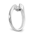 thumbnail image 6 of Solid 14k White Gold Bezel Solitaire Engagement Ring with CZ Cubic Zirconia Size 6, 6 of 7