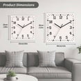 thumbnail image 5 of Farmhouse Beige White Striped Wooden Wall Clock Silent Non Ticking, Modern Stripes Square Wall Clocks Battery Operated, Decor Clock for Home Office, Living Room, Kitchen, 10 Inch, 5 of 9