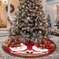 thumbnail image 4 of C Holiday Tree Skirt With Snowflake Reindeer Design Red And White Color Scheme For Christmas Decoration And Home Festive Setting, 4 of 7