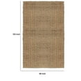 thumbnail image 5 of Lenn 8 x 10 Handspun Area Rug, Herringbone Woven Pattern, Brown, Gray Jute, 5 of 5