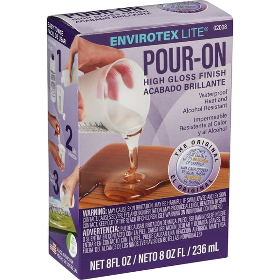 Environmental Technology 8-Ounce Kit Lite Pour-On High Gloss Finish - Clear - Two Pack — Residential Use, Standard Application