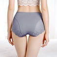 thumbnail image 5 of Bigersell Women's Cotton Underwear Clearance Thermal Underwear Women High Cut Panty Style P-1278 Cotton Boyshort Panties Ladies Thongs Briefs Mid Waist Women's Briefs Gray L, 5 of 8