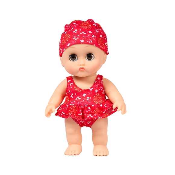 Muñeca de simulación de boca en traje de baño que se cambia de ropa Muñeca de vinilo Juguete relajante Muñeca de baño para bebé La ropa se puede poner y quitar