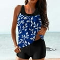 thumbnail image 2 of DPTALR Women Conservative Print Strappy Back Set Two Piece Swimsuits Swimdress, 2 of 5
