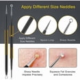 thumbnail image 3 of 10-Piece Green Blackhead & Acne Extraction Tool Kit - Precision-Designed Carbon Steel Blemish Removers with Anti-Slip Handles for Effective Skin Cleansing, Includes Aluminum Storage Case for, 3 of 6