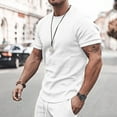 thumbnail image 5 of Xcmzpl Mens Short Sets 2 Piece Outfits Summer Casual T Shirts and Shorts Big and Tall Solid Tracksuit Sets with Pockets, 5 of 8