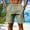 Army Green, variant on Fashion YLSDY Mens Shorts Solid Color Casual Drawstring Summer Beach Short Pants Lightweight Elastic Waist Comfy Outdoor Shorts Army Green S