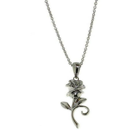 Hallmark Stainless Steel Rose Flower Pend W/ Chn