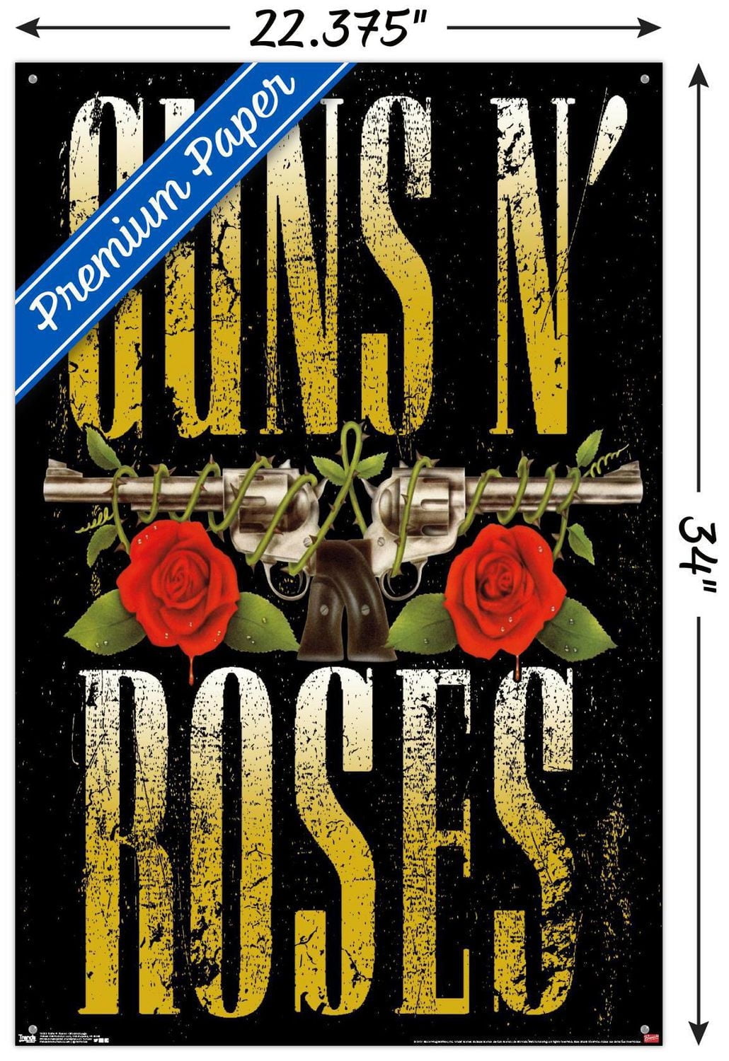 Guns N' Roses - Stacked Logo Wall Poster, 22.375" x 34"