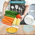 thumbnail image 6 of Set of 7 Fridge Organizer Refrigerator Organizer Bins with Lids, Fridge Organization and Storage Clear Containers, Stackable Plastic Pantry Storage Bins for Fruits, Vegetable, Food, BPA Free Kosbon, 6 of 12