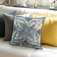 thumbnail image 3 of BANET Grey Flower Throw Pillow Covers Short Plush Square Pillow Covers Set Cushion Case for Couch Sofa Bed Chair Home Decorations 24x24in, 3 of 5
