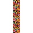 thumbnail image 1 of Unique Loom Lyon Floral Garden Area Rug 2' x 8' Runner Black/Yellow, 1 of 2