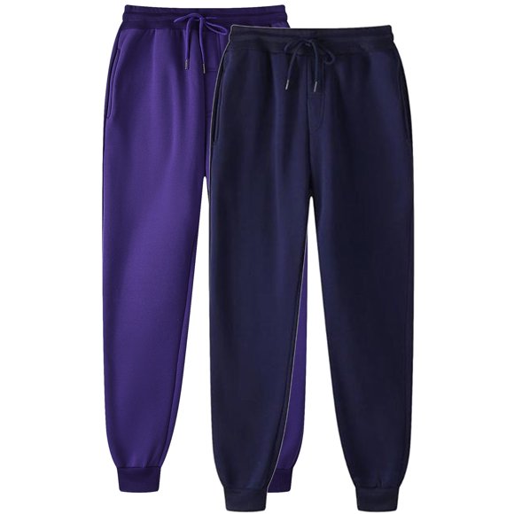 Pisexur 2PC Womens Sweatpants Solid Color Elastic High Waist Yoga Pants Casual Baggy Drawstring Workout Jogging Pants Oversized Straight Leg Sweatpants Plus Size Sweatpants with Pockets S-3XL