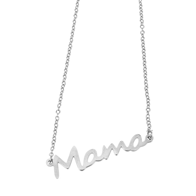 Collar de acero de titanio y plata para el Día de la Madre, joyería para festivales, regalo para mamá