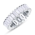 thumbnail image 2 of Emerald Cut Women Wedding Band Ring 6mm Cubic Zirconia 925 Sterling Silver, 2 of 4
