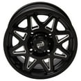 thumbnail image 2 of 4/110 Tintic Wheel 14x7 5.0 + 2.0 Milled/Black For Suzuki King Quad 400FS 4x4 2008-2021, 2 of 5
