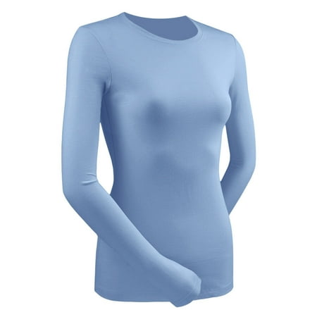 Front Junior Baby Doll T-shirts - Kavio! Junior Baby Doll Long Sleeve Blue XL