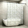 thumbnail image 6 of Sahpxhe Shower Curtain Floral Print Waterproof Eva Shower Curtain Liner,Lightweight Bathroom Bathtub Partition with Reinforced Holes and Hooks,70.9X31.5in,Multicolor-A, 6 of 6