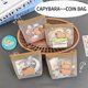 thumbnail image 4 of Cartera de monedas de malla, minicartera de dibujos animados de Anime, Capybara, conejo, Panda, tarjetero, lápiz labial, chicas estudiantes, 4 of 5