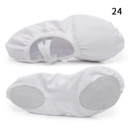 Girl s Canvas Ballet Slippers Flats Leather Soles Dance Shoes for Toddler Little Girls