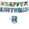 thumbnail image 4 of Decoraciones para fiesta de cumpleaños con temática de Luffy de ONE PIECE, vajilla desechable, juguetes para bebés, vasos de papel, platos, servilletas y suministros de fondo, 4 of 5