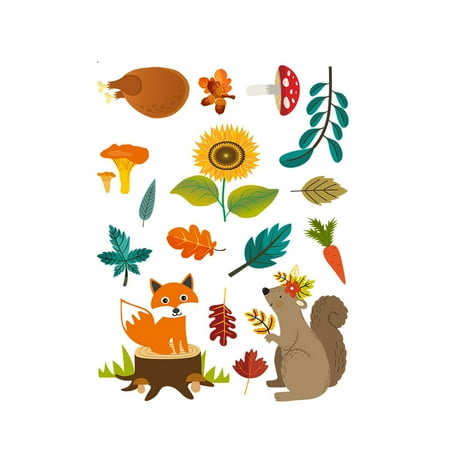 BNNG Thanksgiving Window Clings - Fall Window Clings,Double Sided Autumn Window Clings for Glass Window,Maple Leaves Window Stickers for Window Decals,Window Clings for Fall Decorations