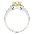 thumbnail image 4 of 2.36 ct Pear Cut Natural Citrine with Simulated Diamond Halo Accents 14K White Gold Womens Engagement Ring, 4 of 5