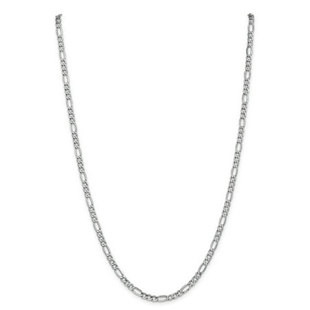 Overstock Com Jewelry - 14k WG 4.4mm Semi-Solid Figaro Chain