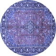 thumbnail image 1 of Ahgly Company Machine Washable Indoor Round Persian Blue Traditional Area Rugs, 5' Round, 1 of 4