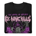 thumbnail image 3 of Ice Nine Kills Purple - Large Wrath Jumbo Print Unisex Sweatshirt - Black - Large, 3 of 5