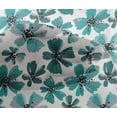 thumbnail image 5 of oneOone Viscose Chiffon Dusty Teal Green Fabric Florals Fabric For Sewing Printed Craft Fabric By The Yard 42 Inch Wide, 5 of 6
