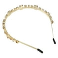 thumbnail image 6 of Unique Bargains 1 Pcs Women Knotted Headbands Fashion Rhinestone Thin Head Bands Hair Accessories Champagne, 6 of 7