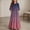 Multicolor, variant on ITSAME Girls A-Line Dress Gradient Print Crew Neck Flowy Ruffle 3/4 Sleeve Summer Casual A-Line Dress Pink Size 6