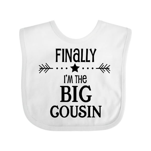 Inktastic Finally I'm the Big Cousin Boys or Girls Baby Bib