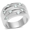 thumbnail image 1 of Alamode 3W275-6 Women Rhodium Brass Ring with AAA Grade CZ in Clear - Size 6, 1 of 1