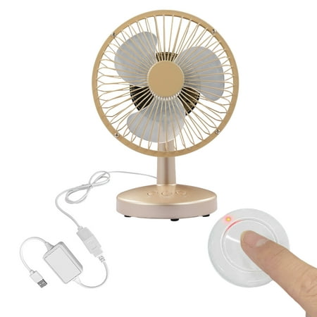 

FSLiving 5V USB-Powered Fan Cooling Air Fan Rotatable Powerful Fan with Remote Control Two Speed Governing Fan for Office Computer Desk Dormitory Student Dormitory Champagne Gold - 1 Pack
