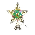 thumbnail image 2 of 3D Iron Christmas Tree Topper Star with 20 LED Lights, Shatterproof Holiday Decor for Festive Indoor Outdoor Xmas Decorations, Warm White, 2 of 6
