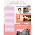 thumbnail image 5 of Pink White Stripe Yoga Towel for Hot Yoga Non Slip, Modern Minimalist Geometric Striped Yoga Mat Towel Absorbent Yoga Sweat Towels Microfiber Hot Yoga Blanket for Bikram Pilates 26"x74", 5 of 7