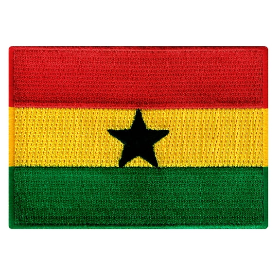 Ghana Flag Embroidered Iron-on Patch
