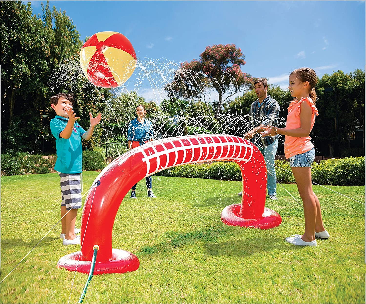 Kovot Inflatable Volleyball Sprinkler with Inflatable Ball, Enjoy Hours