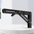 thumbnail image 4 of Soporte Triangular Plegable 2 uds estante de mesa de banco herrajes de soporte de muebles de acero inoxidable (negro 8 pulgadas A), 4 of 5