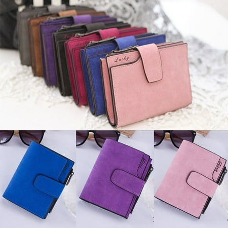 - Women Leather Small Mini Wallet Card Key Holder Zip Coin Purse Clutch Handbag