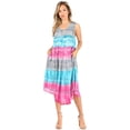 thumbnail image 5 of Sakkas Desert Sun Caftan Dress / Cover Up - Grey / Turquoise - One Size, 5 of 5