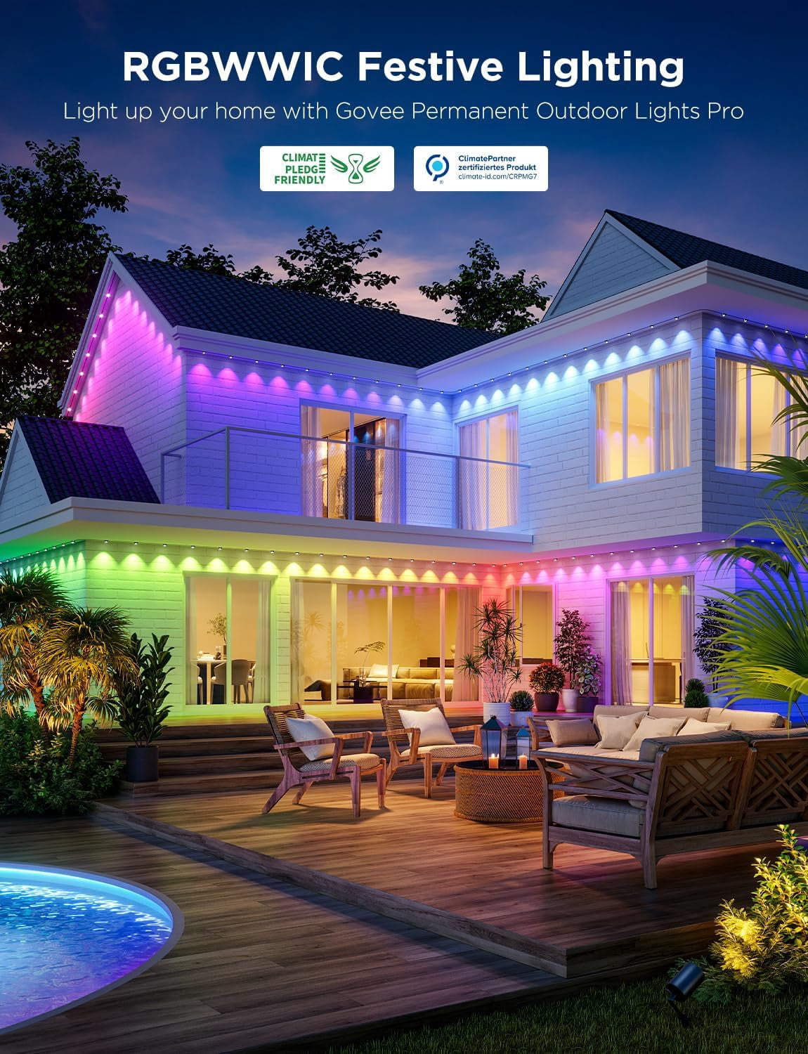 Govee 100ft White Permanent Outdoor Lights Pro