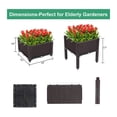 thumbnail image 2 of Square Raised Garden Bed, Self-Watering Plastic Planter for Indoor Outdoor Vegetables, Fruits, Potato, Flowers, All Weather (2 Pcs), 2 of 5